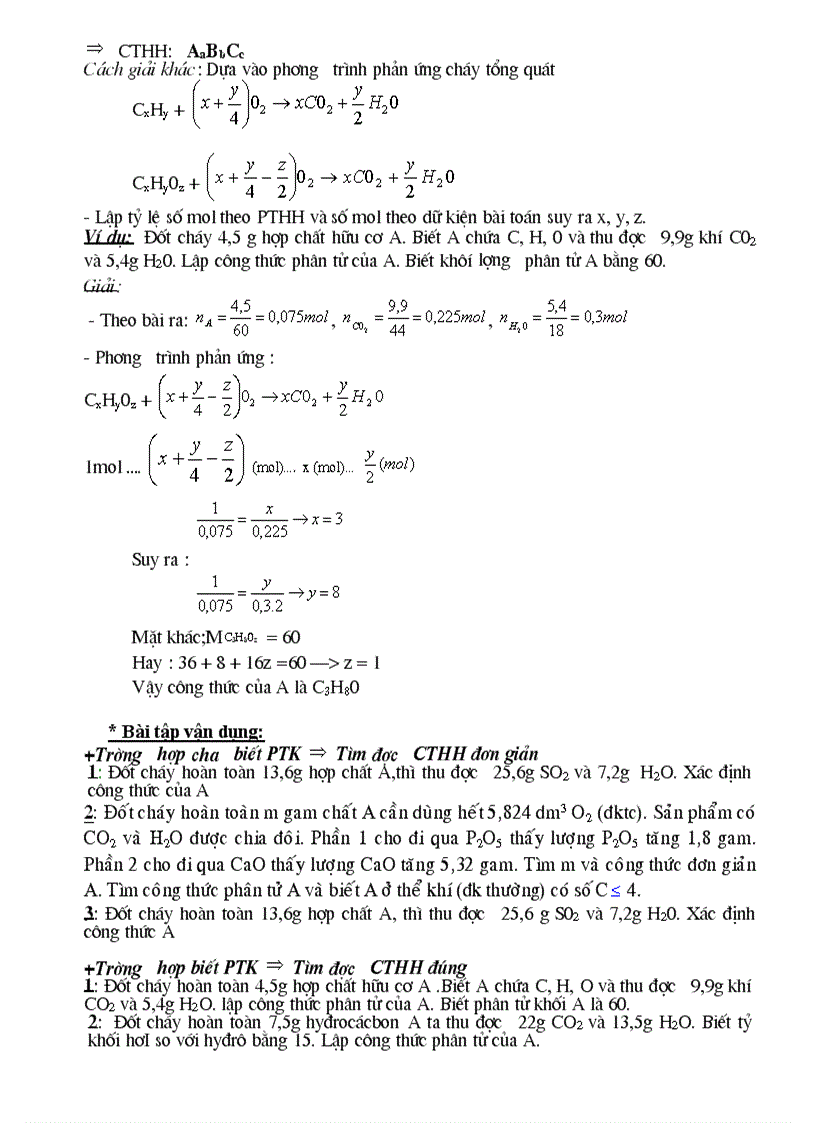 image for page Các dạng bài tập hóa lớp 8