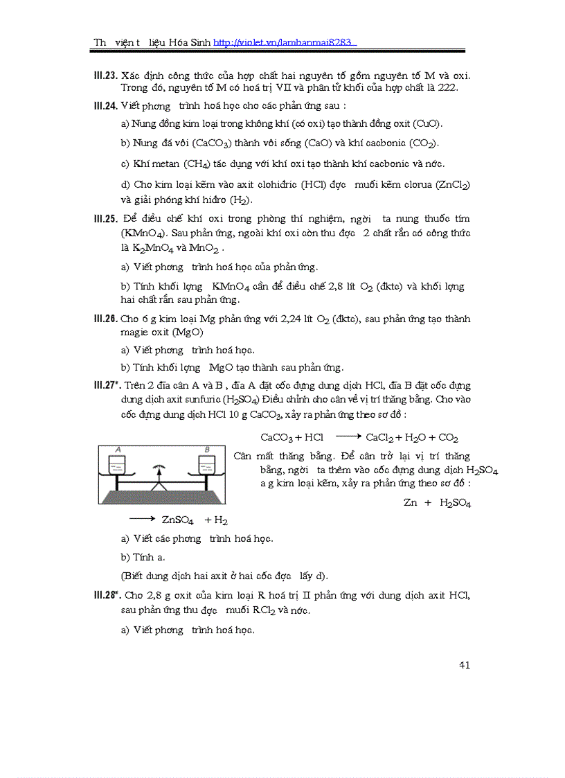 image for page Câu hỏi và bài tập KT Hóa 8 NXBGD Chương 3