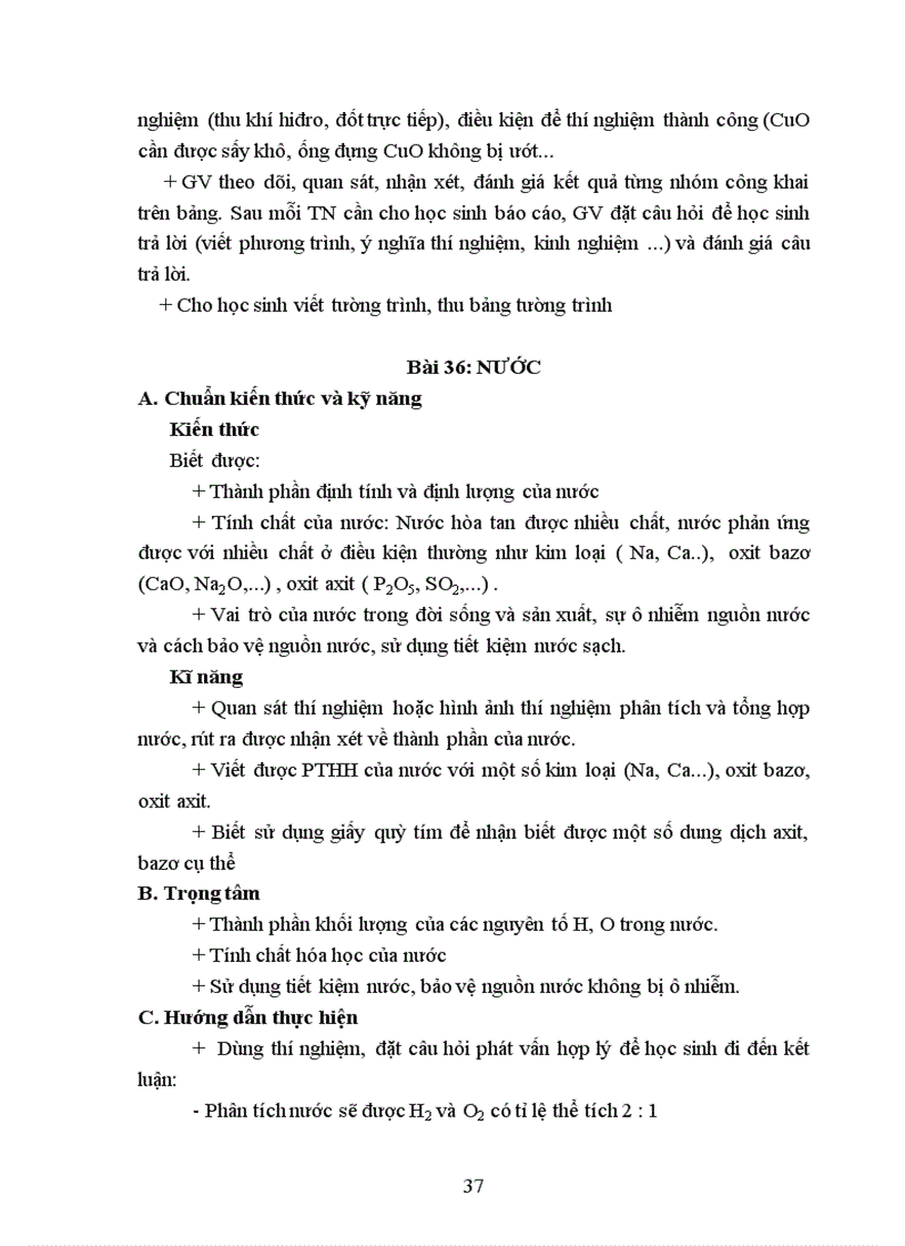 image for page Chuẩn kiến thức Kỹ năng Hóa học 8 THCS