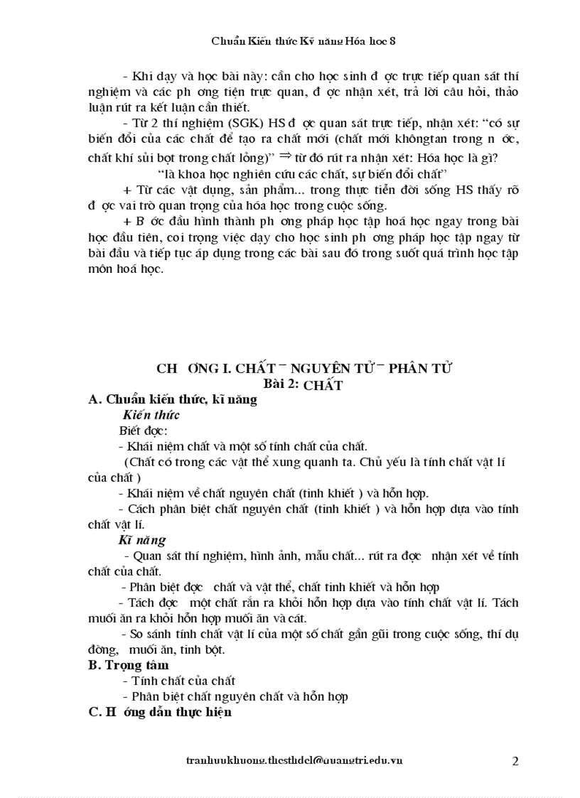 image for page Chuẩn Kiến thức Kỹ năng Hóa học 8