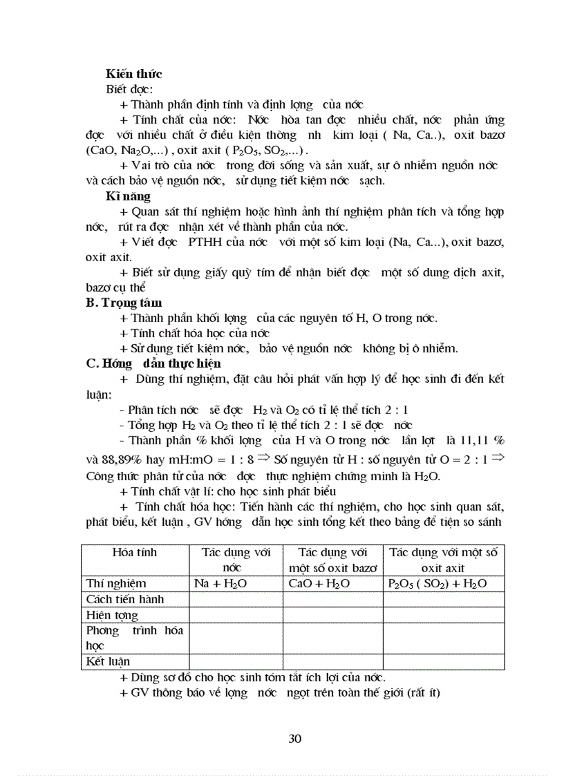 image for page Chuẩn kiến thức môn Hóa 8
