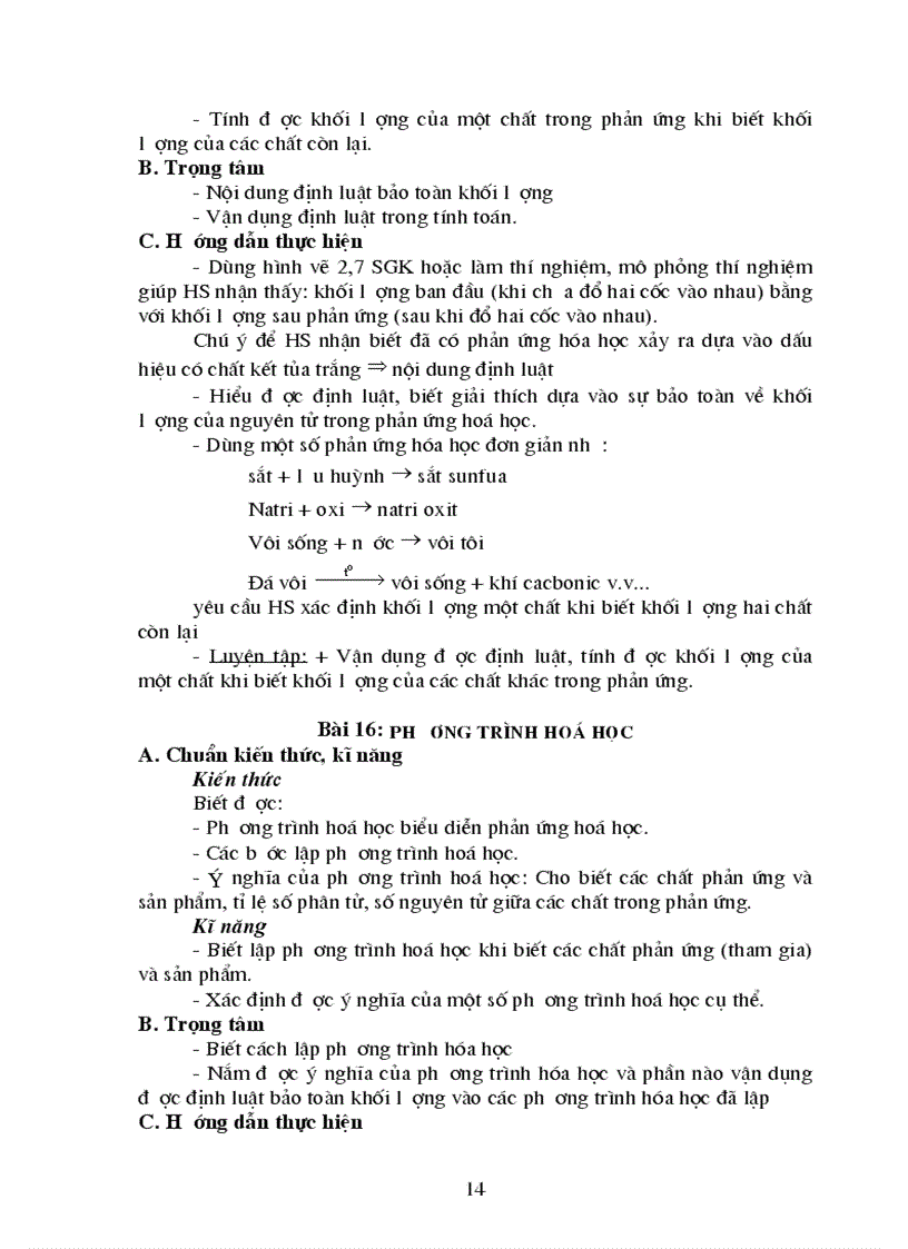 image for page Chuẩn kiến thức kỹ năng môn hóa lớp 8