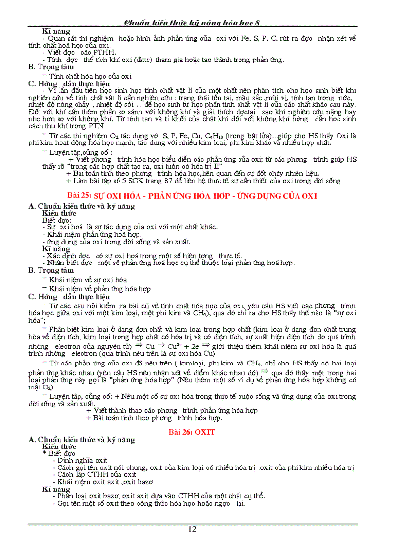 image for page Chuẩn kt kn hóa 8