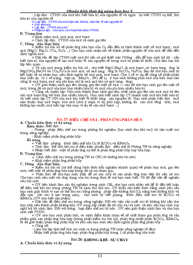 image for page Chuẩn kt kn hóa 8