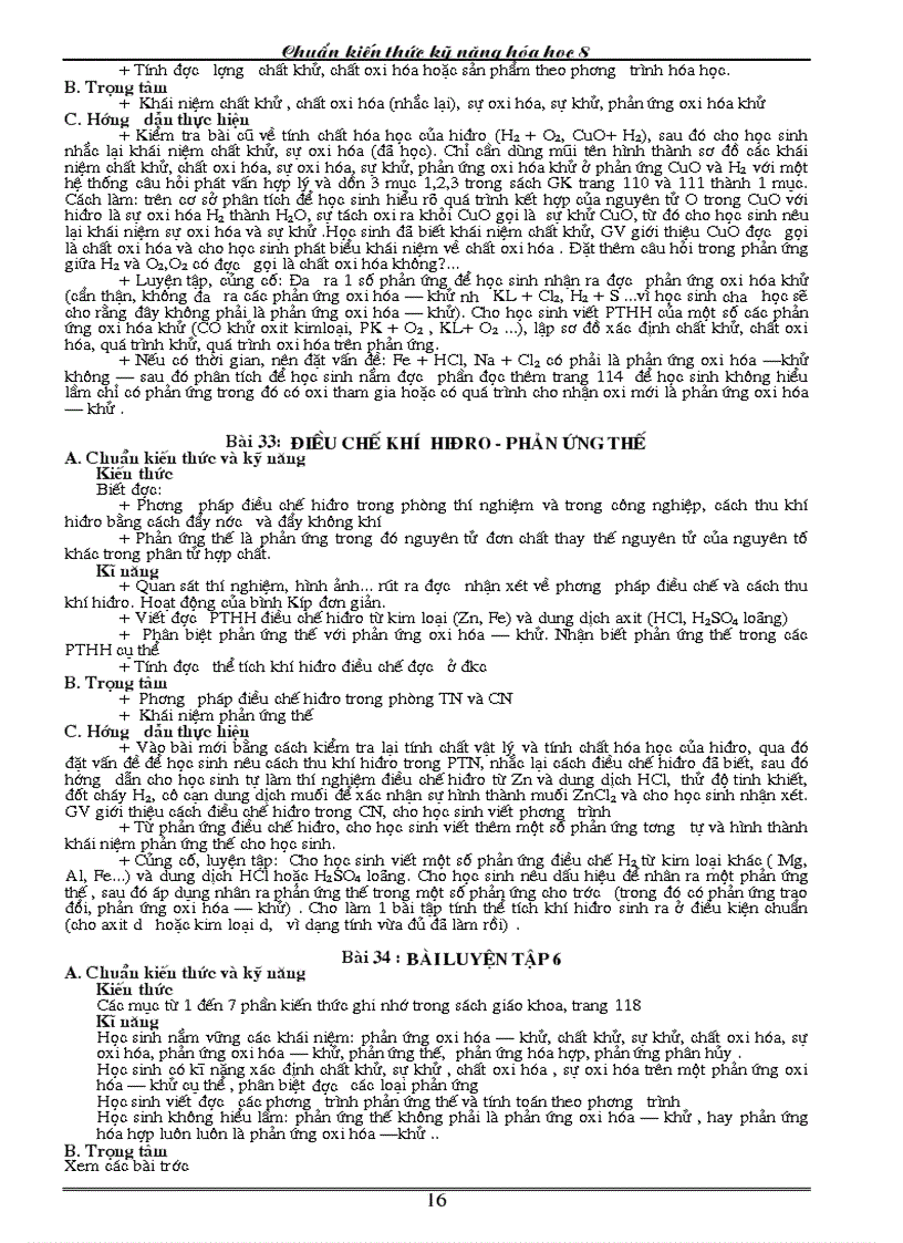 image for page Chuẩn kt kn hóa 8