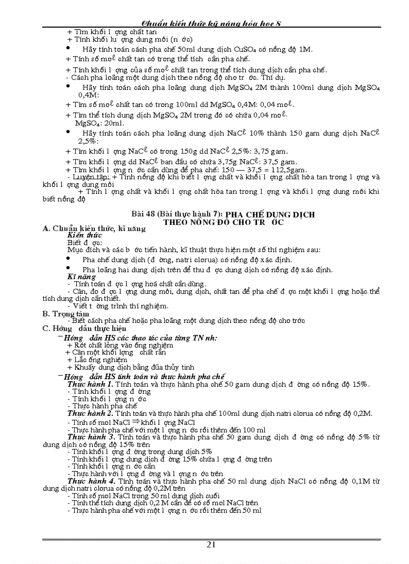 image for page Chuẩn kt kn hóa 8