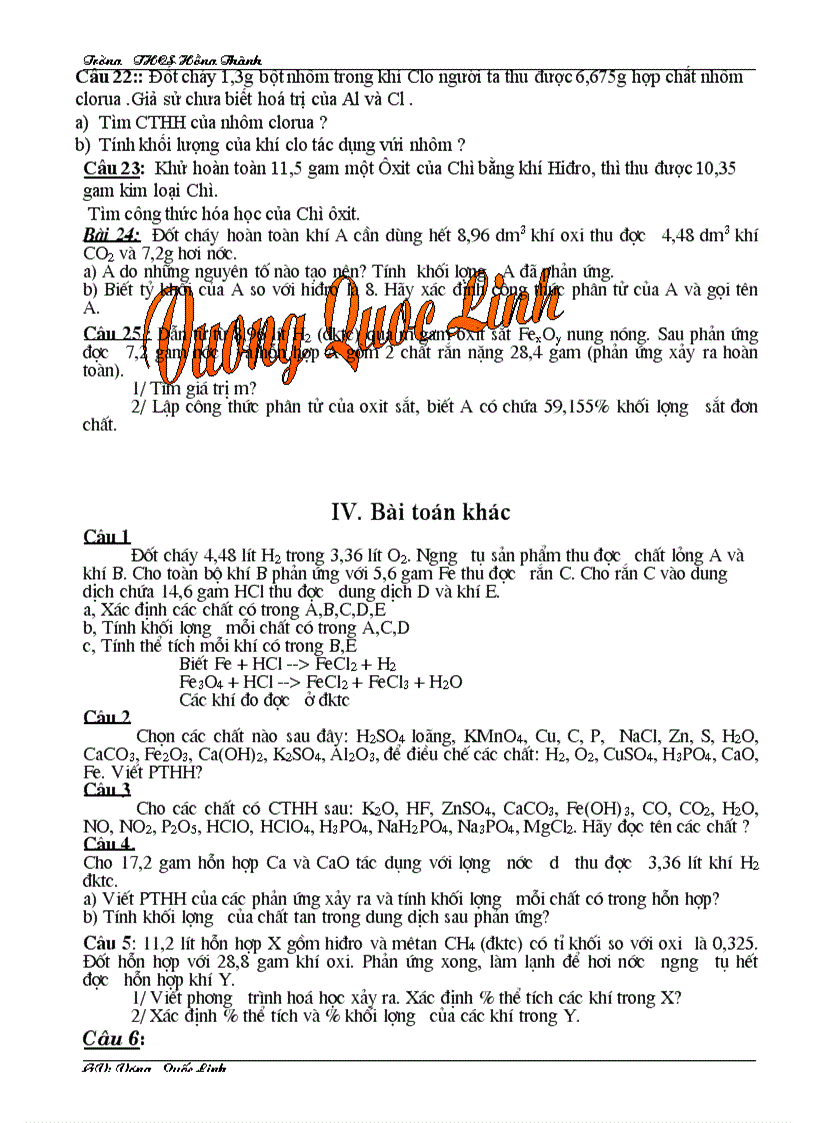 image for page Chuyen de bd hsg HOA HOC lop 8