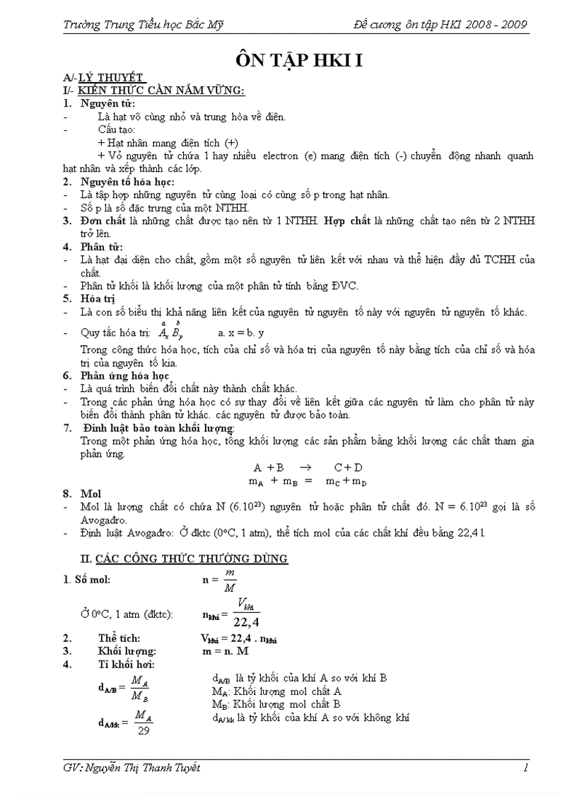 image for page Đề cương hóa 8