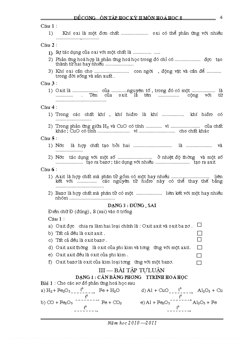 image for page Đề cương ôn tập HK2 Hóa 8