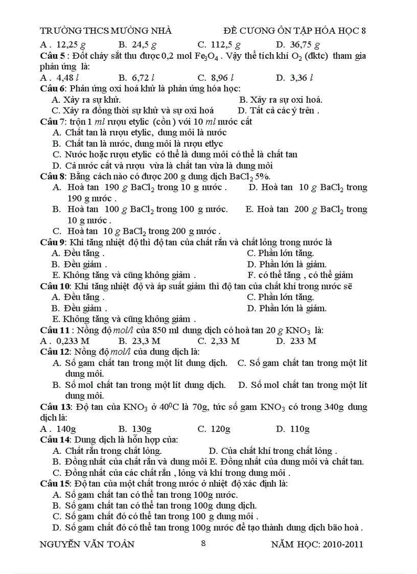 image for page De cuong on tap hoc ky II