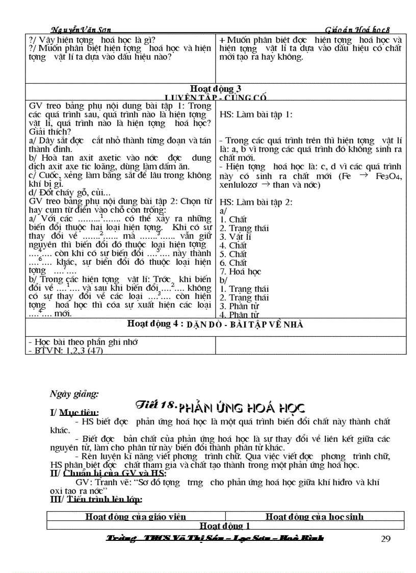 image for page GA Hóa 8 HKI 2 cột Đang sử dụng tốt