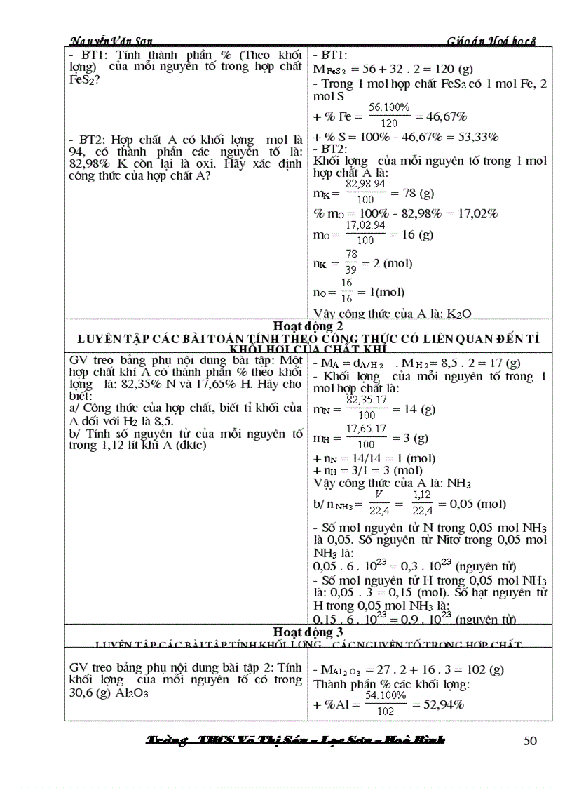 image for page GA Hóa 8 HKI 2 cột Đang sử dụng tốt