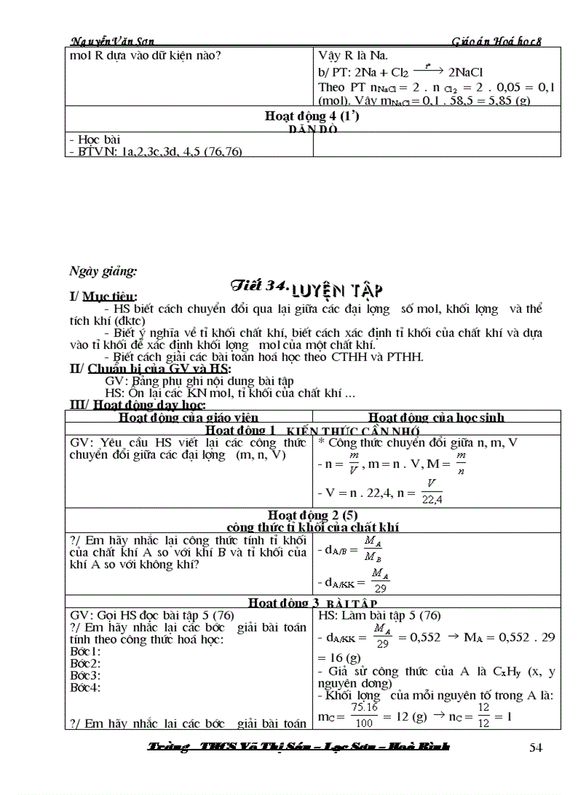 image for page GA Hóa 8 HKI 2 cột Đang sử dụng tốt