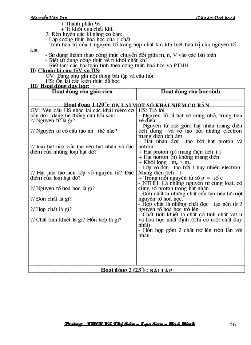 image for page GA Hóa 8 HKI 2 cột Đang sử dụng tốt