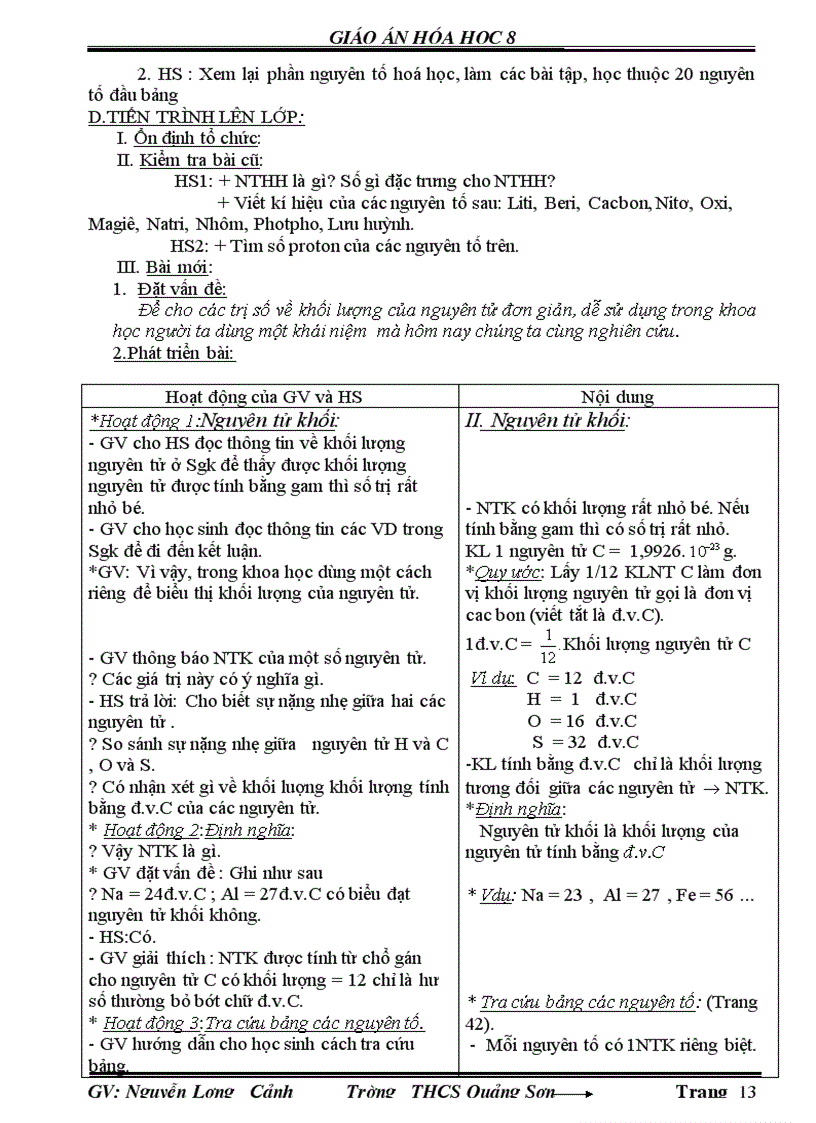 image for page GA HOA 8 2011 2012 Theo CKTKN CT giam tai