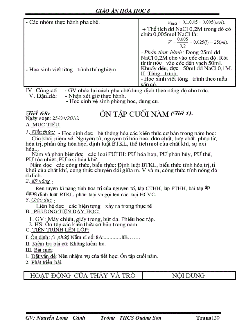 image for page GA HOA 8 2011 2012 Theo CKTKN CT giam tai