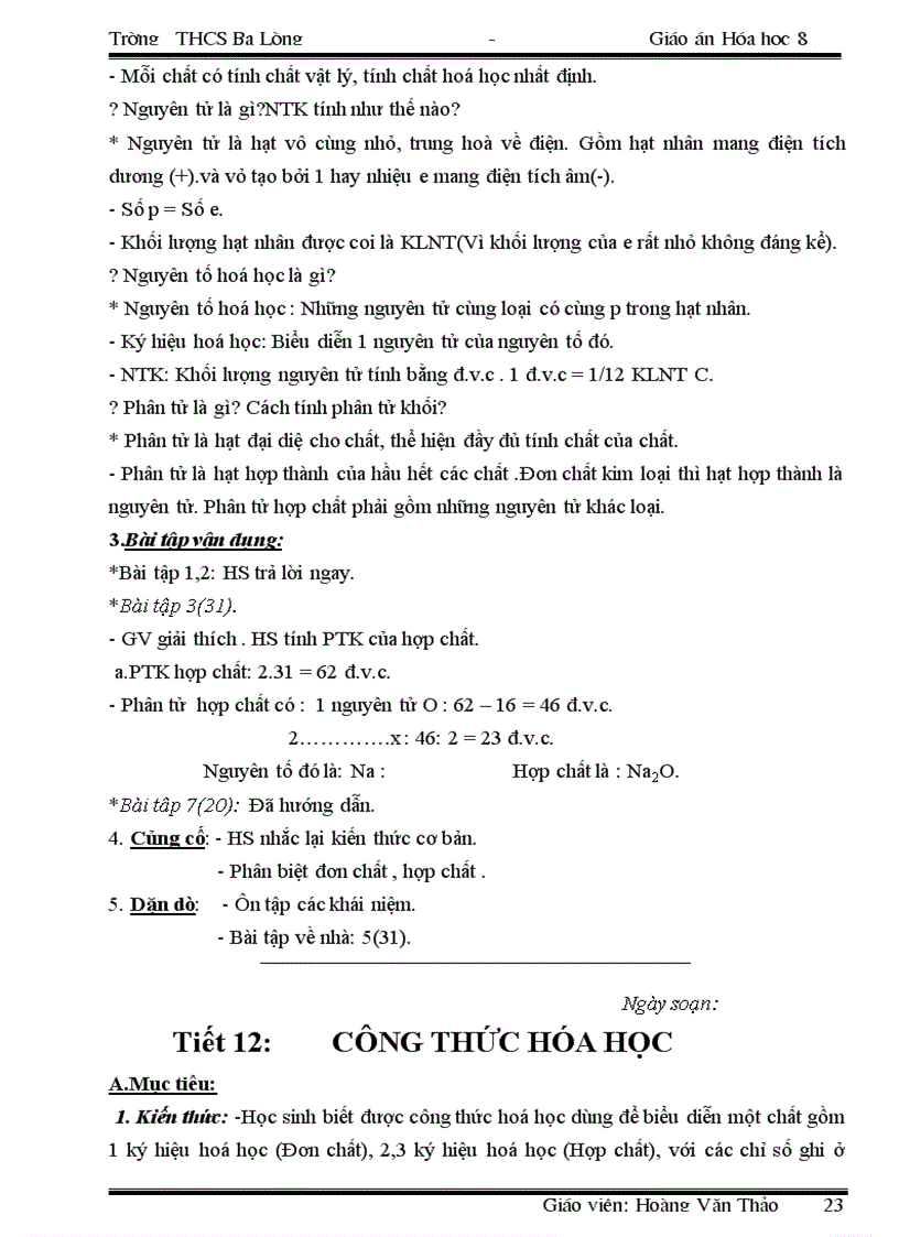 image for page Giao an hoa 8 tron bo