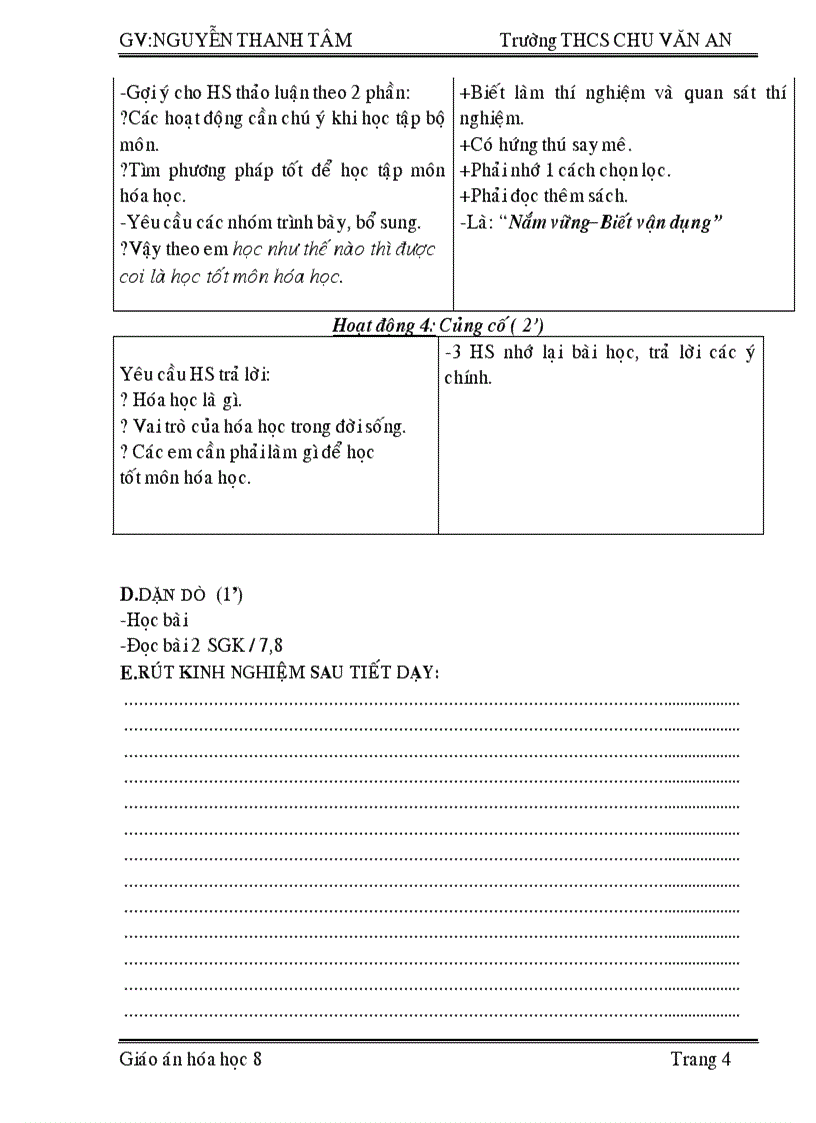 image for page GIÁO ÁN 2 CỘT hóa 8 học kỳ I