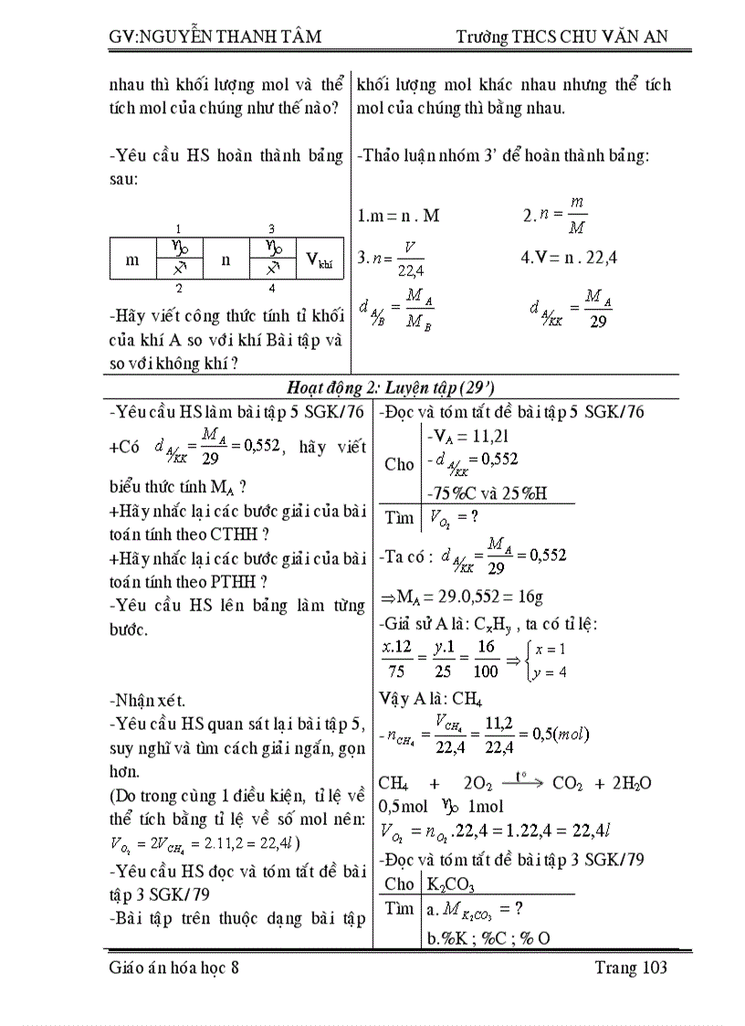 image for page GIÁO ÁN 2 CỘT hóa 8 học kỳ I