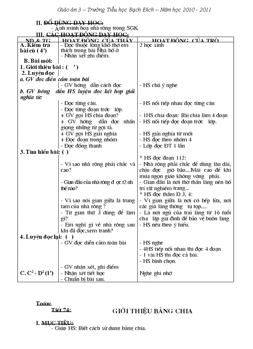 image for page Giáo án 3 Tuần 13 16