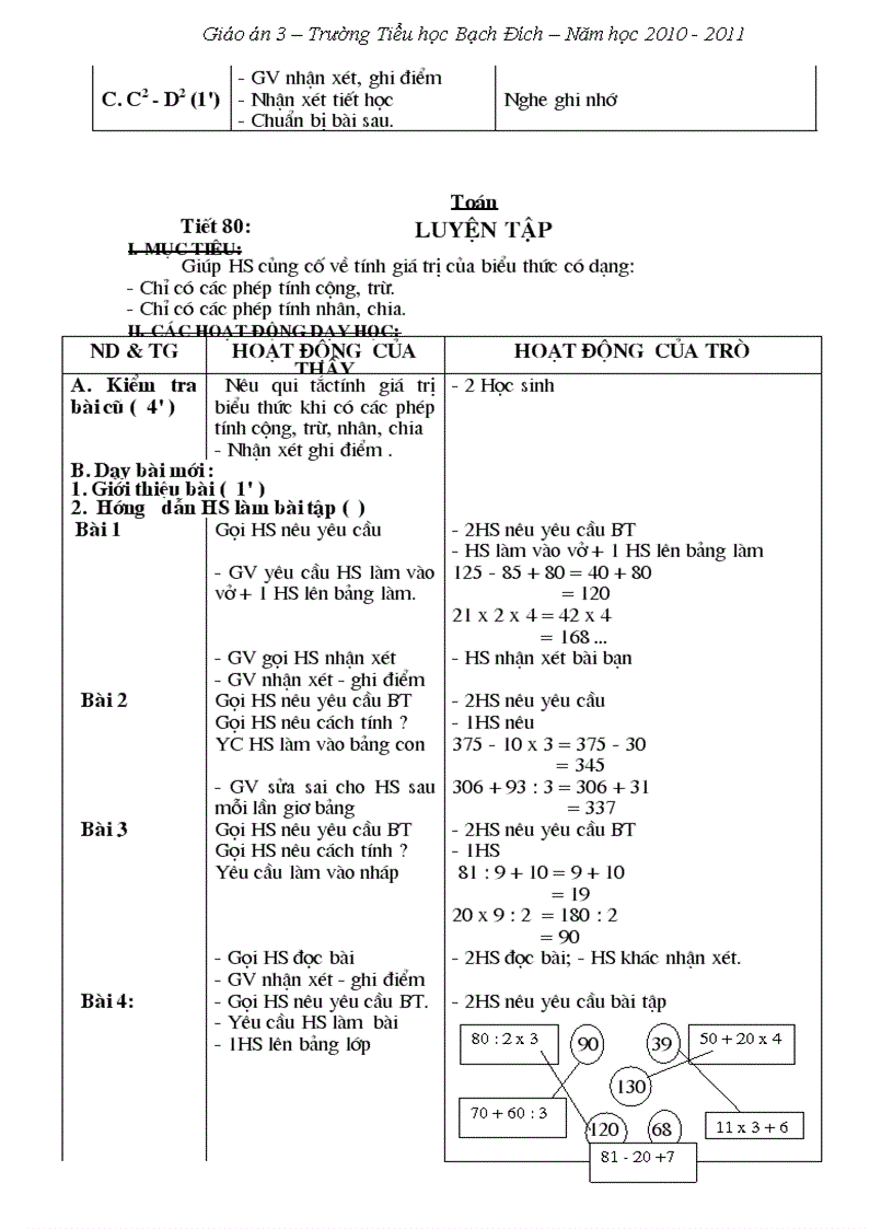 image for page Giáo án 3 Tuần 13 16
