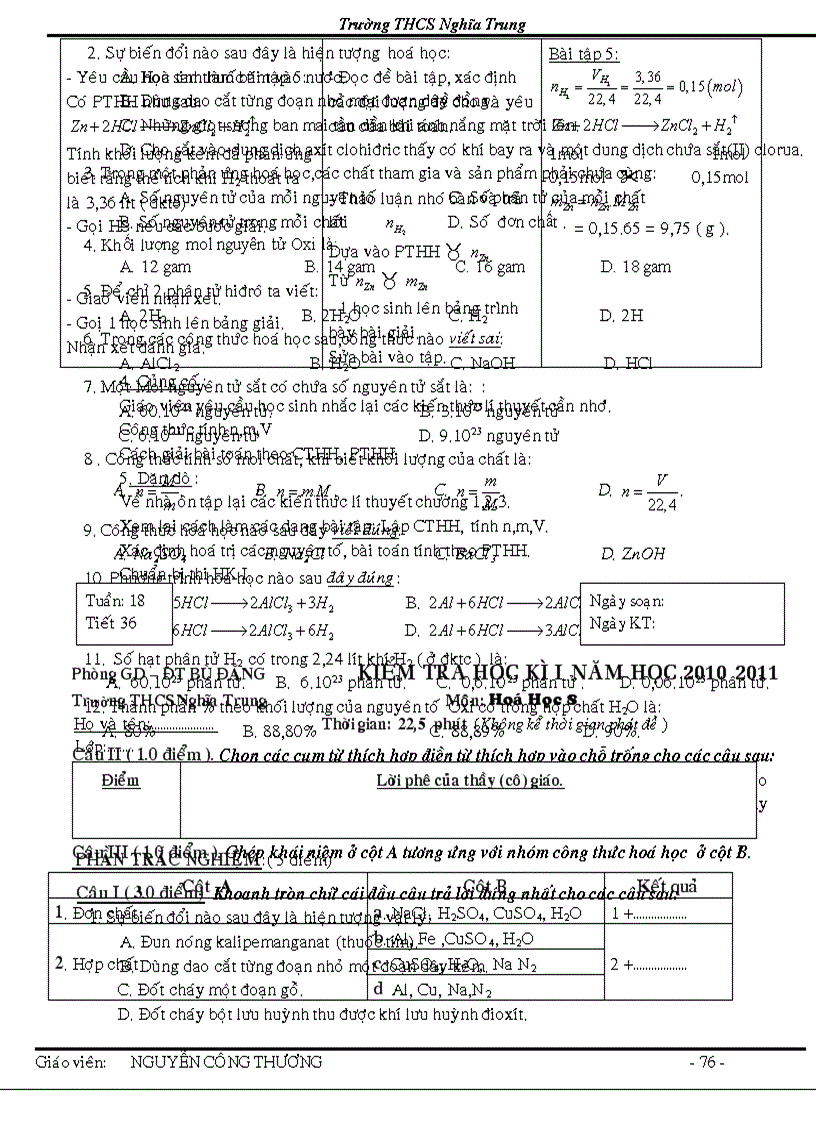 image for page Giao an chuan kt hoa 8