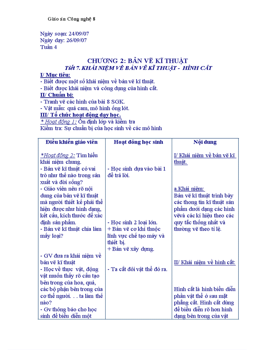 image for page Giao an cong nghe 8