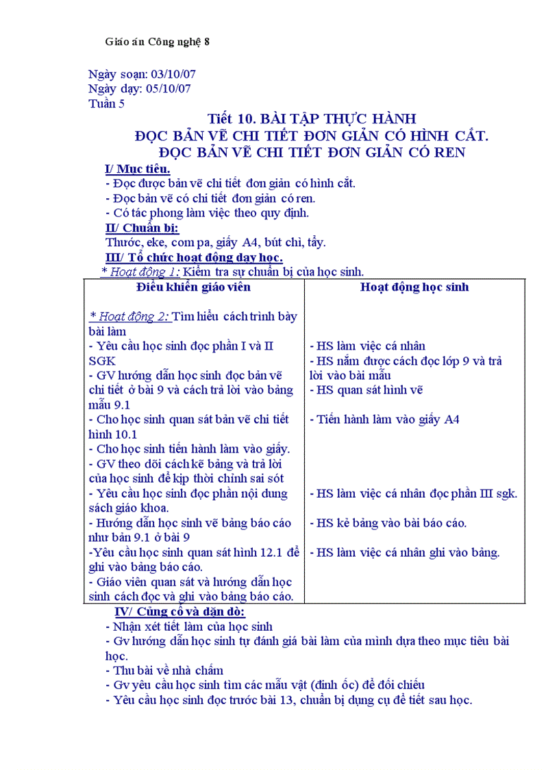 image for page Giao an cong nghe 8