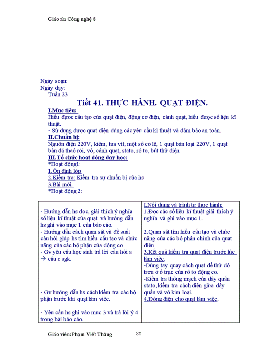 image for page Giao an cong nghe 8