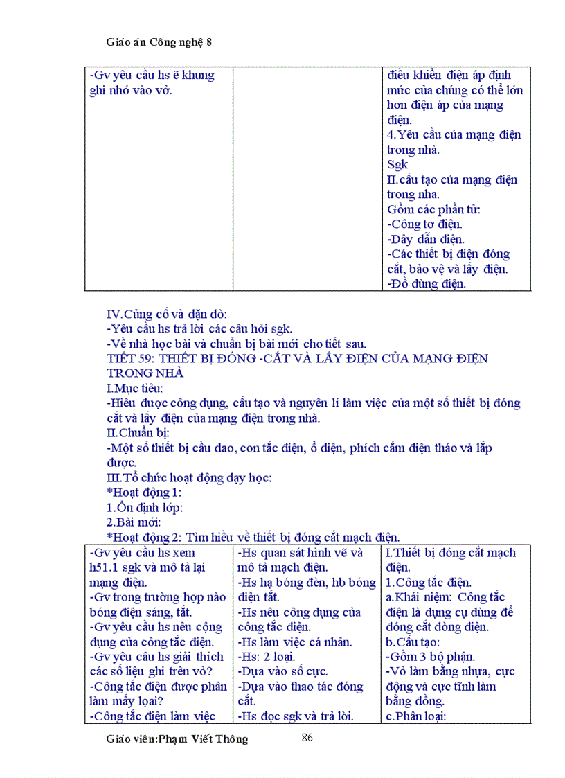 image for page Giao an cong nghe 8