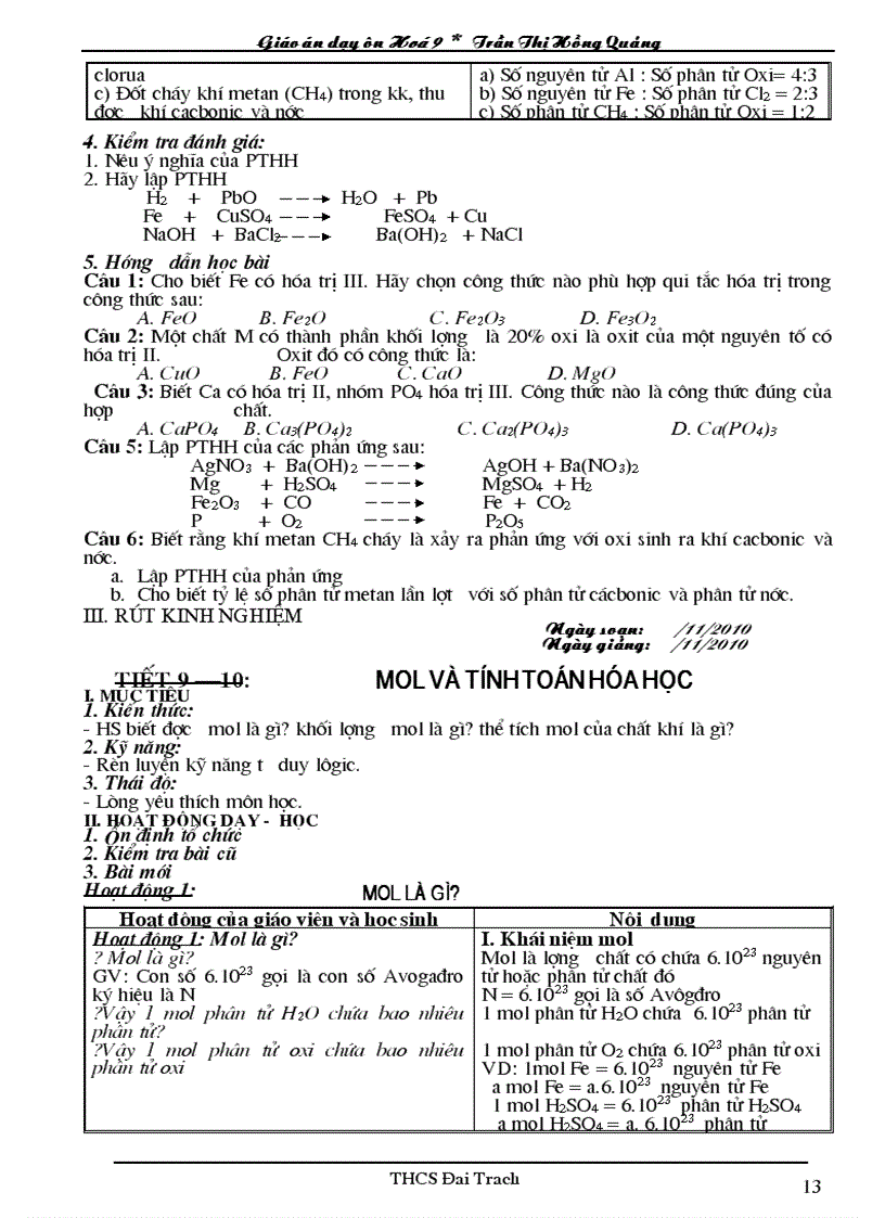 image for page Giáo án dạy ôn