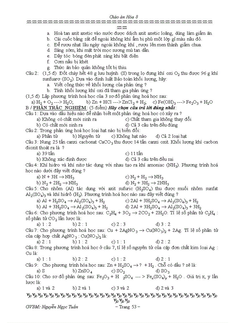 image for page Giáo án hóa 8 3cột