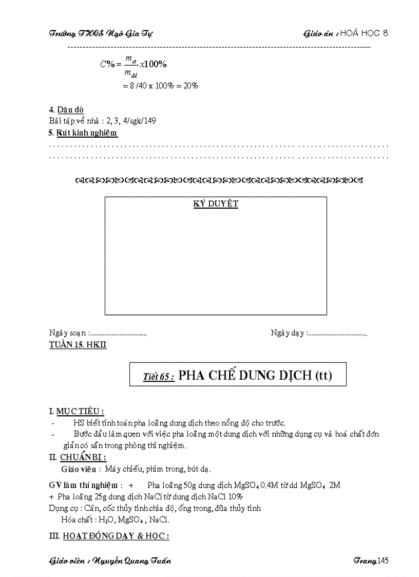 image for page Giáo án hóa 8 chỉ in không sửa