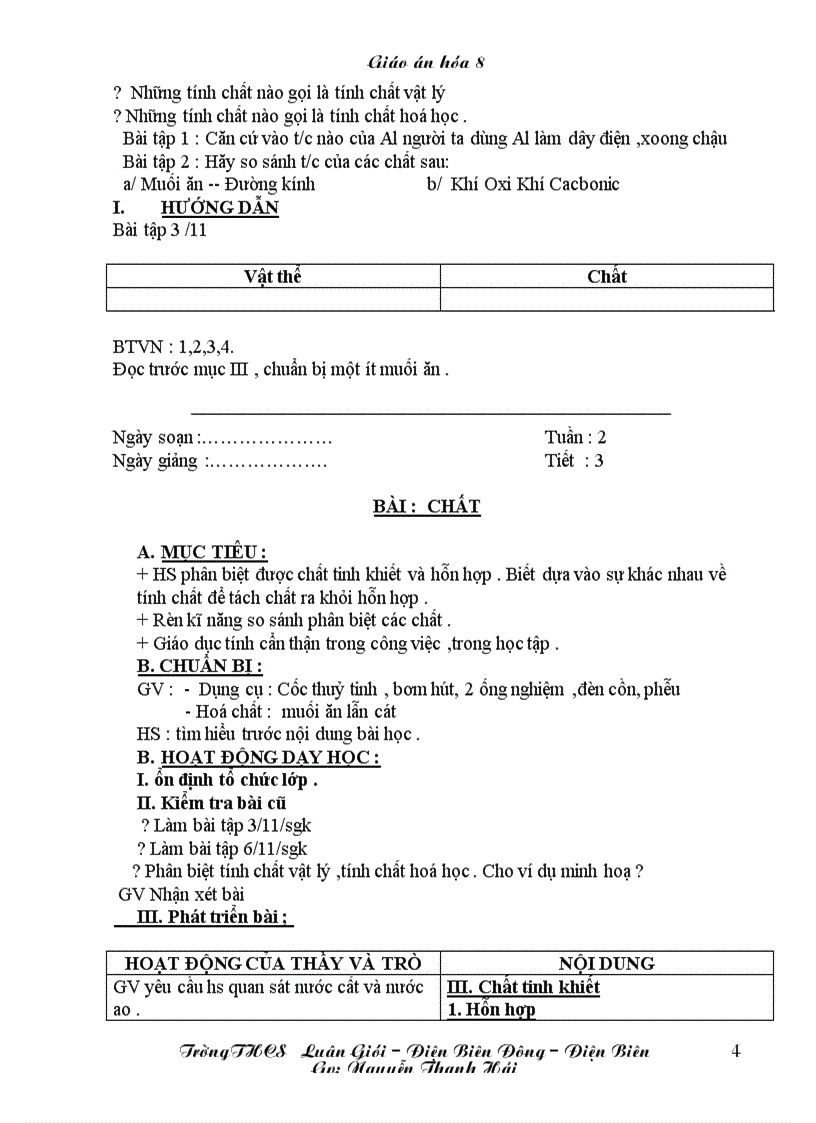 image for page Giáo án Hóa 8 chỉ in