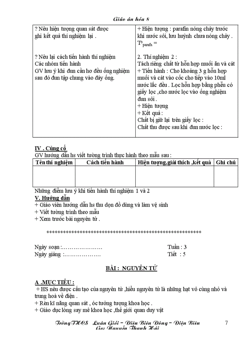 image for page Giáo án Hóa 8 chỉ in