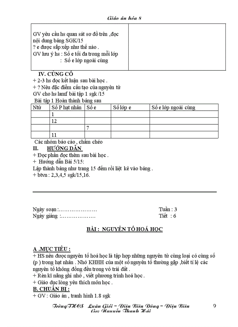 image for page Giáo án Hóa 8 chỉ in