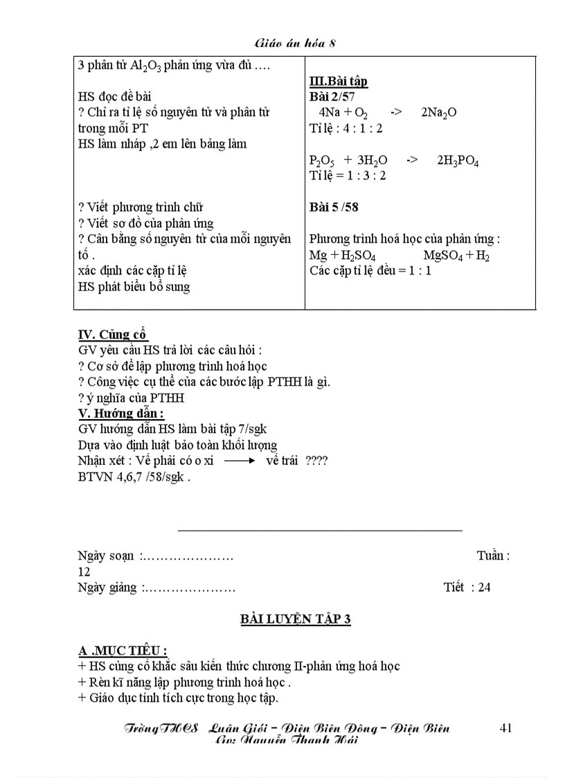 image for page Giáo án Hóa 8 chỉ in