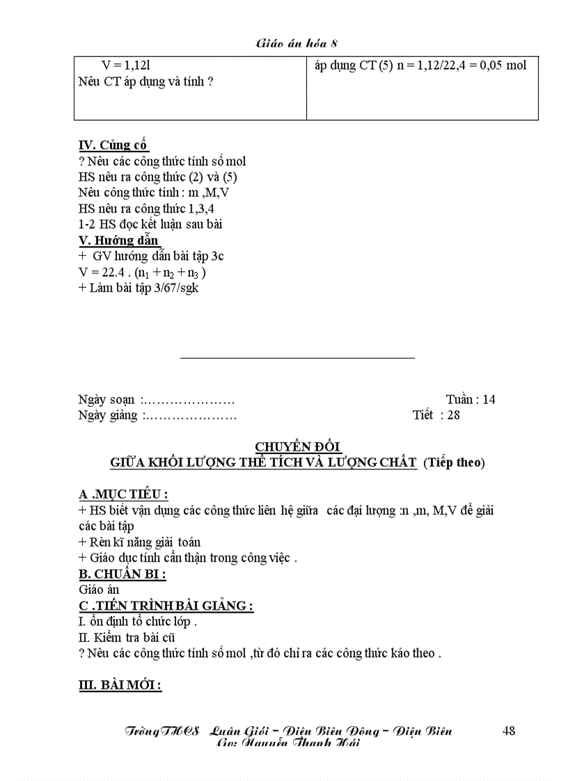 image for page Giáo án Hóa 8 chỉ in