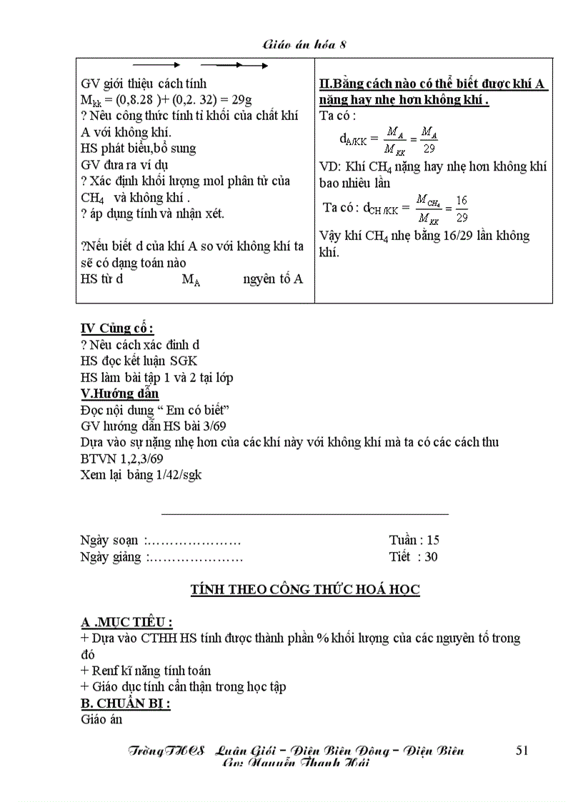 image for page Giáo án Hóa 8 chỉ in