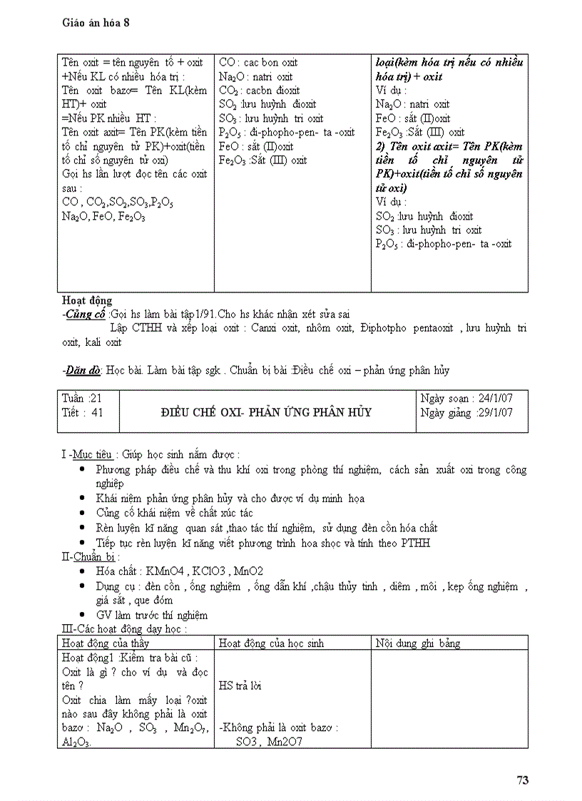 image for page Giáo án hóa 8 chi tiết