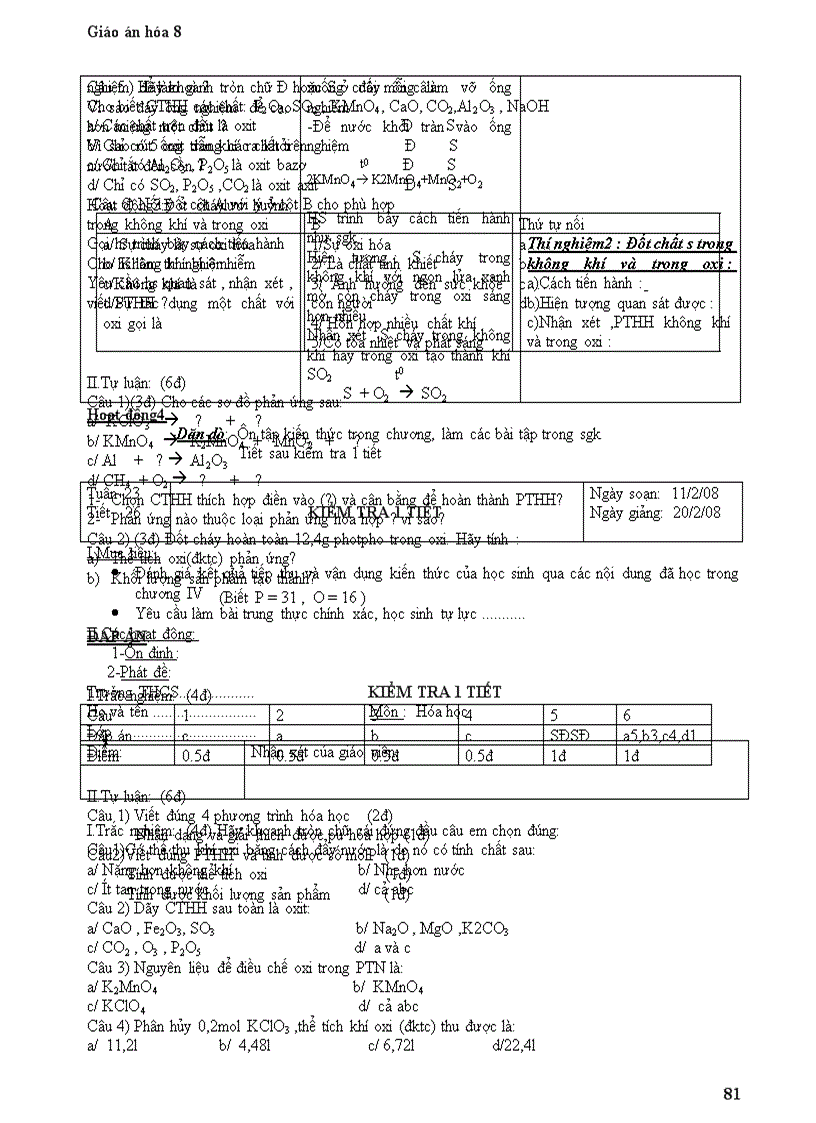 image for page Giáo án hóa 8 chi tiết