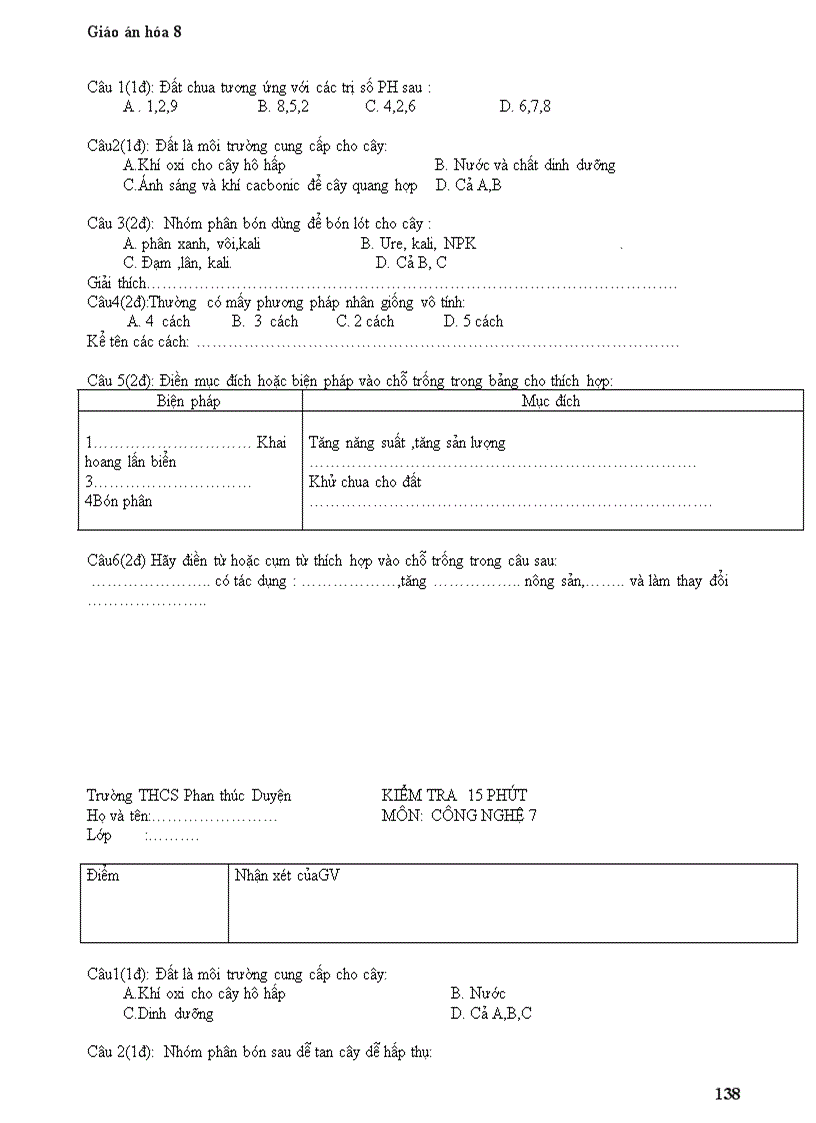 image for page Giáo án hóa 8 chi tiết