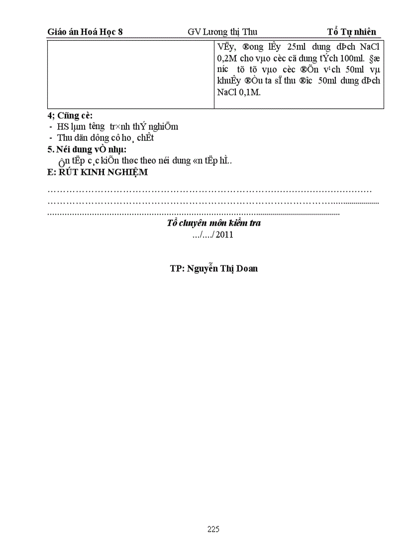 image for page Giáo án Hóa 8 chọn bộ chuẩn KTKN