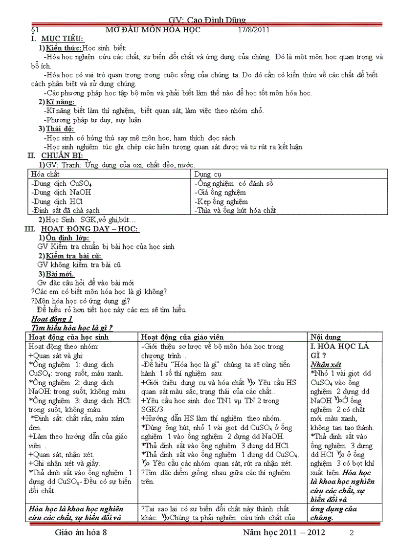 image for page Giao an hoa 8 chuan kt kn