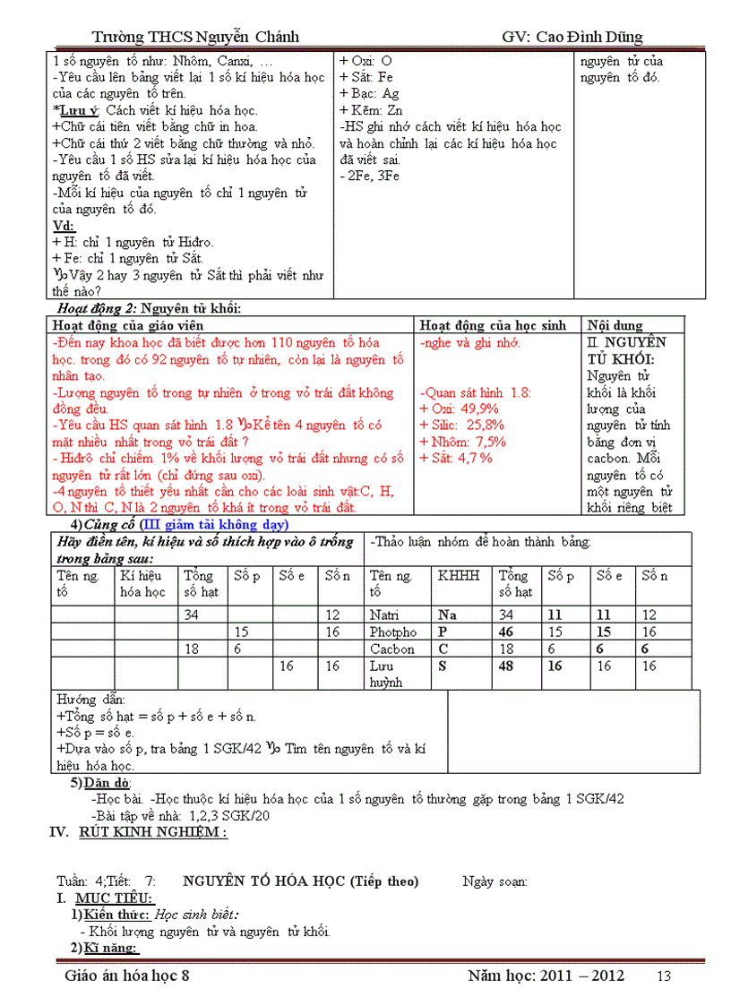 image for page Giao an hoa 8 chuan kt kn