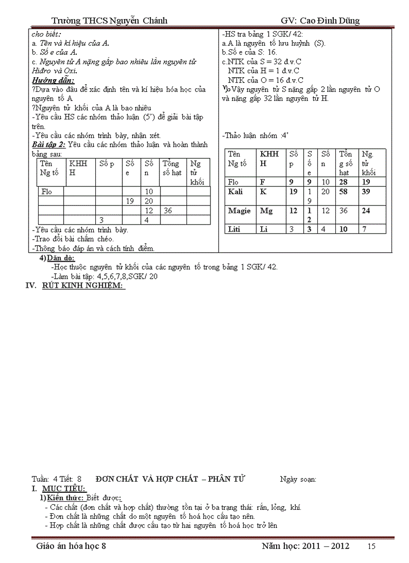 image for page Giao an hoa 8 chuan kt kn