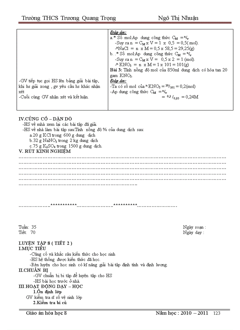 image for page Giao an hoa 8 chuan kt kn