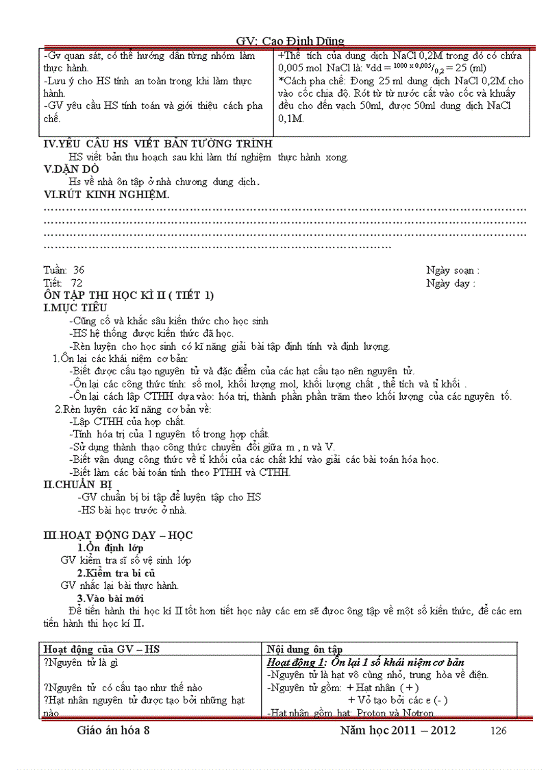 image for page Giao an hoa 8 chuan kt kn