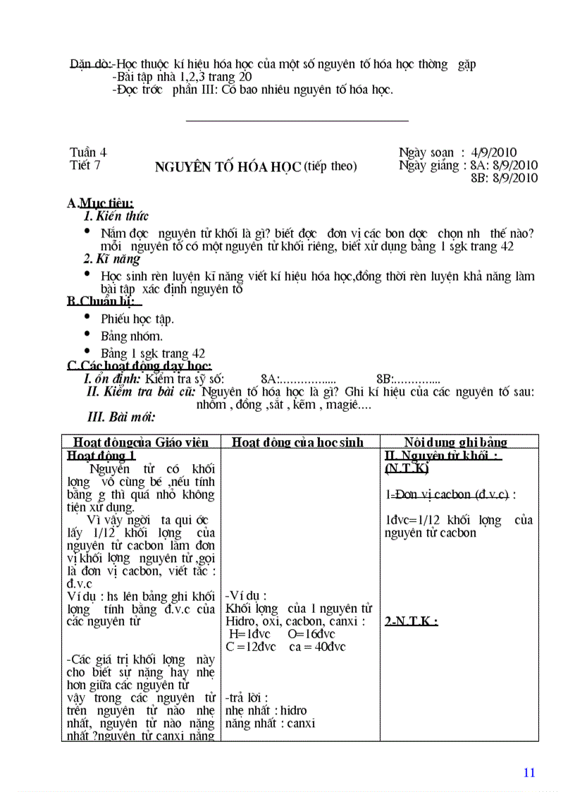 image for page Giao an hoa 8 day du muc tieu