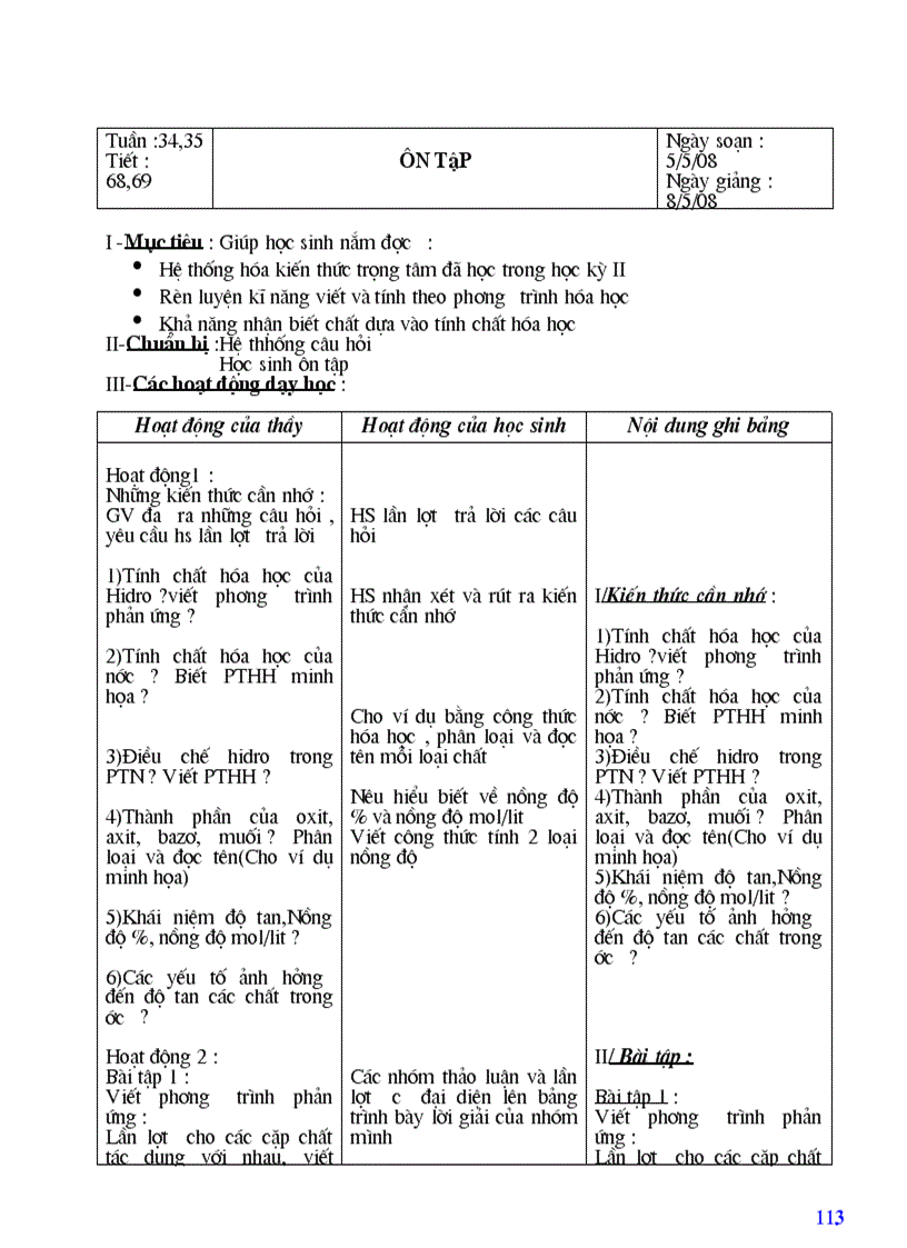 image for page Giao an hoa 8 day du muc tieu